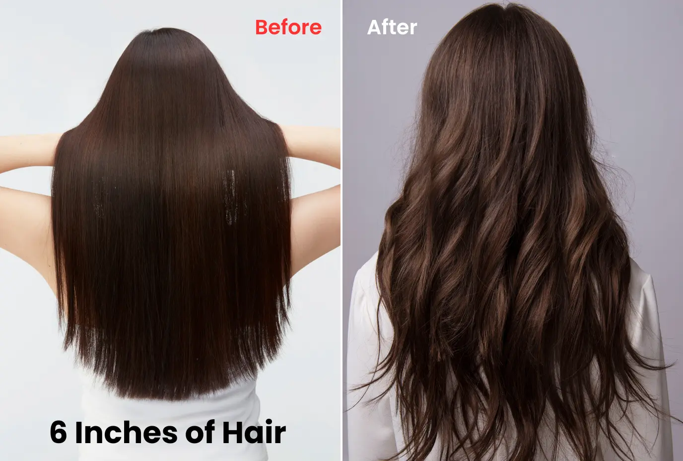 6 inches of hair